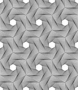 矢量现代无缝几何图案线条艺术,黑色和白色抽象几何背景,枕头打印