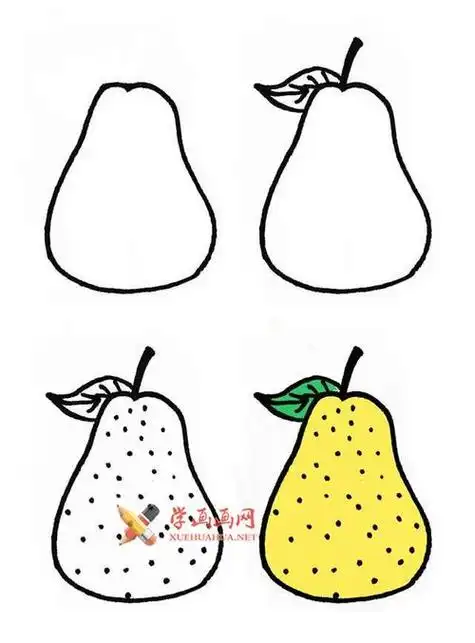 多种水果的彩色简笔画画法教程各种水果简笔画画法水果简笔画教程如何