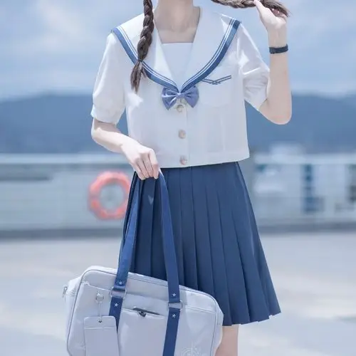 网红学生校服初高中韩国女生毕业裙子ins宽松班服夏季套装学院风