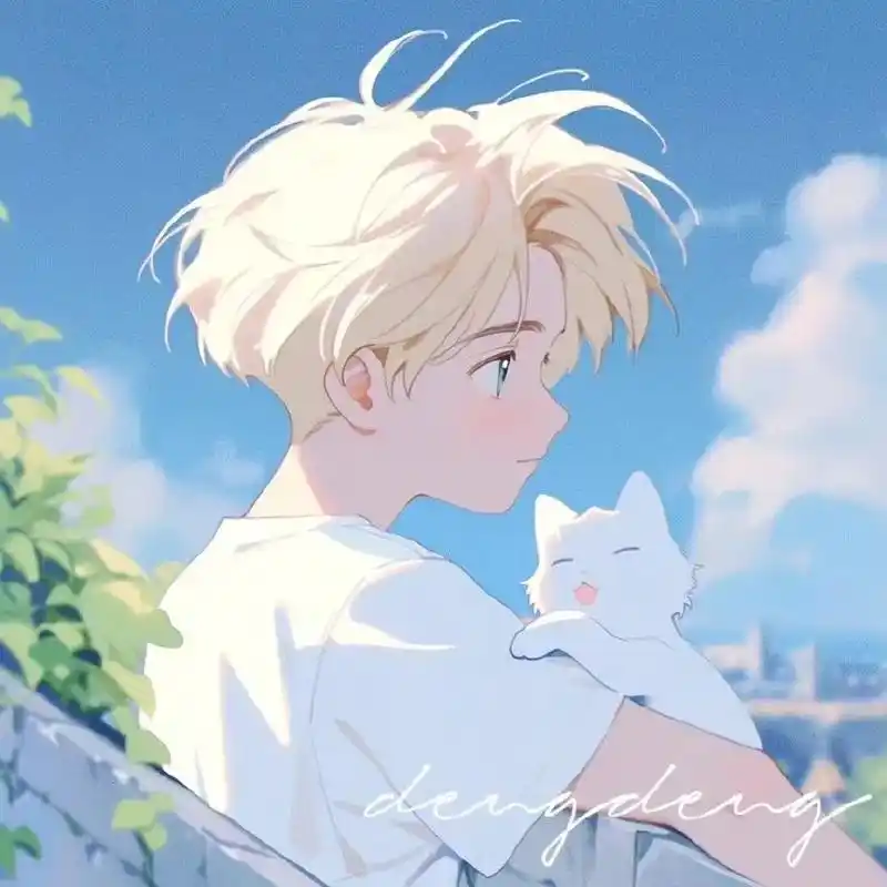 蓝色治愈系情侣头像.#优质头像 #头像 #治愈系 - 抖音