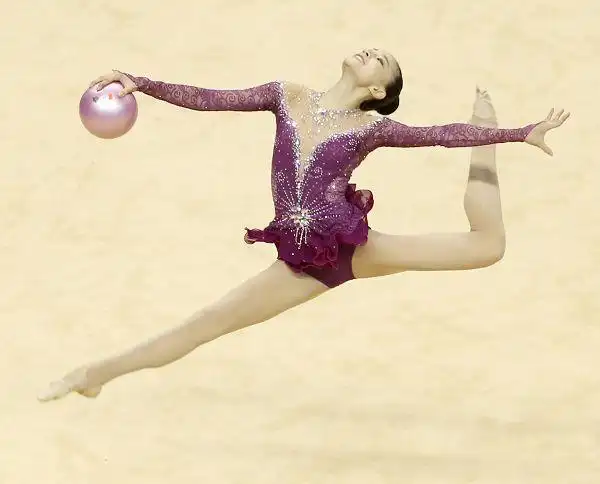 图文:2014艺体全锦赛赛况 张豆豆在比赛中