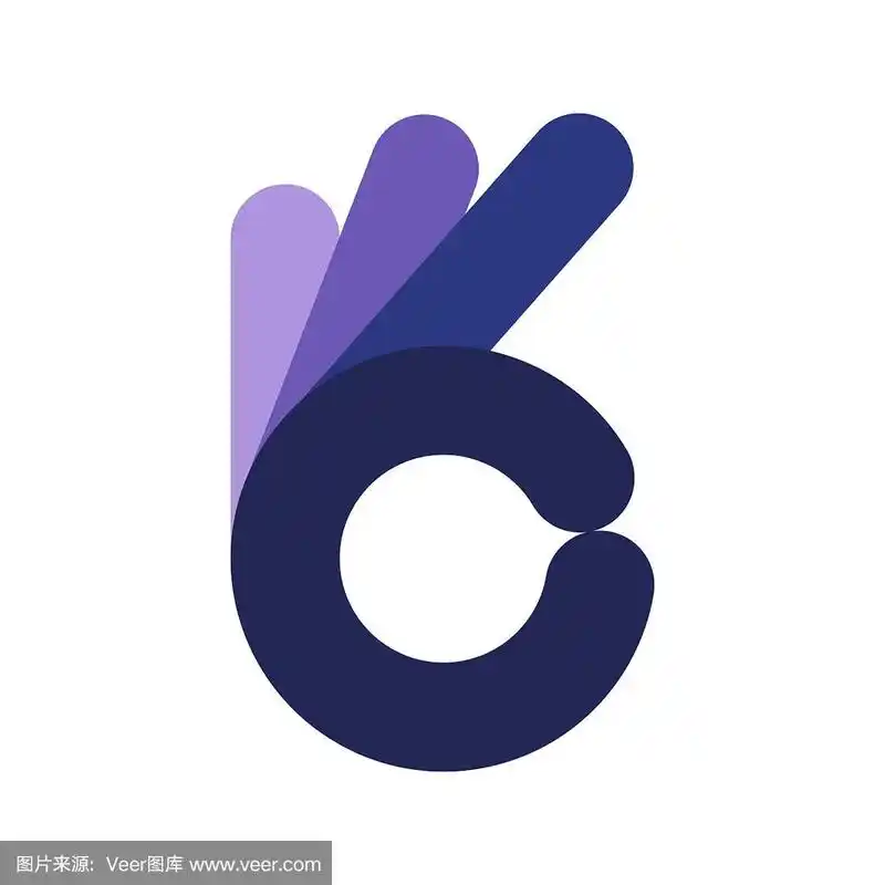 ok手势图标.简单的ok蓝色符号.