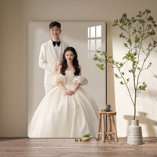 帝兰慕婚纱照相框挂墙定制洗照片水晶结婚照大尺寸照片放大打印组