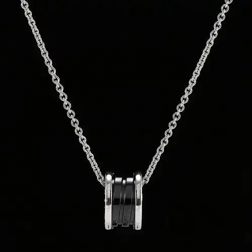 bvlgari(宝格丽) b.zero1系列黑色陶瓷925银慈善款项链