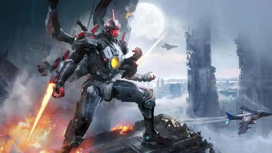 炫酷暗黑系机甲霸气手绘插画,高清图片,艺术壁纸-回车桌面