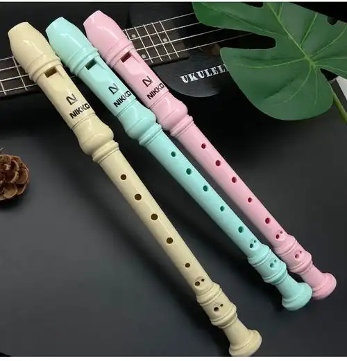 nikko竖笛8孔德式高音c调儿童成人小学生入门专业笛子乐器 德式-淡