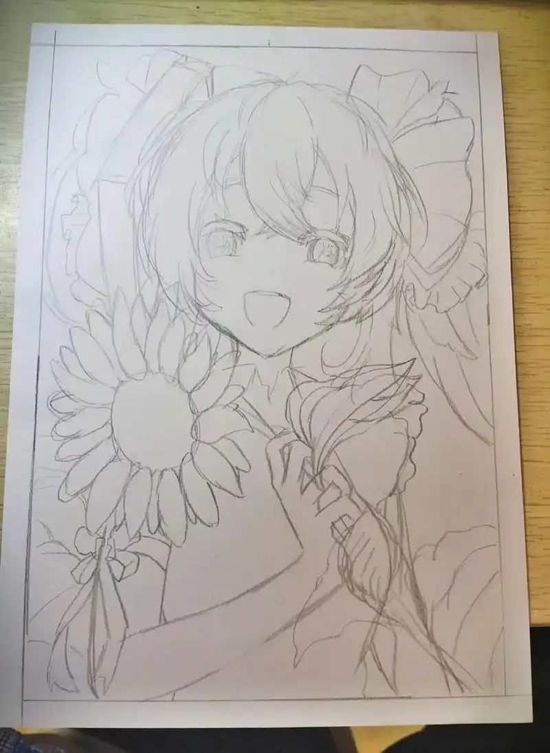 画只闪亮的初音～#二次元 #画画 #初音未来 #马克笔 #彩铅