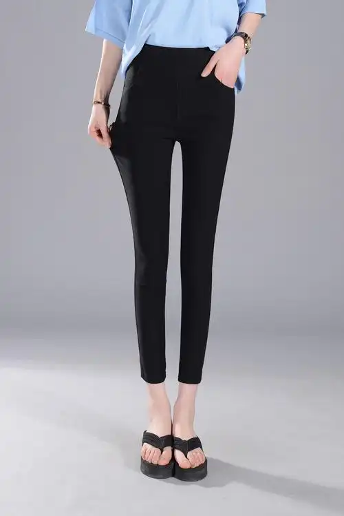 > 铅笔裤黑色薄款