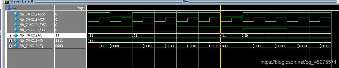 verilog74hc194多功能双向移位寄存器
