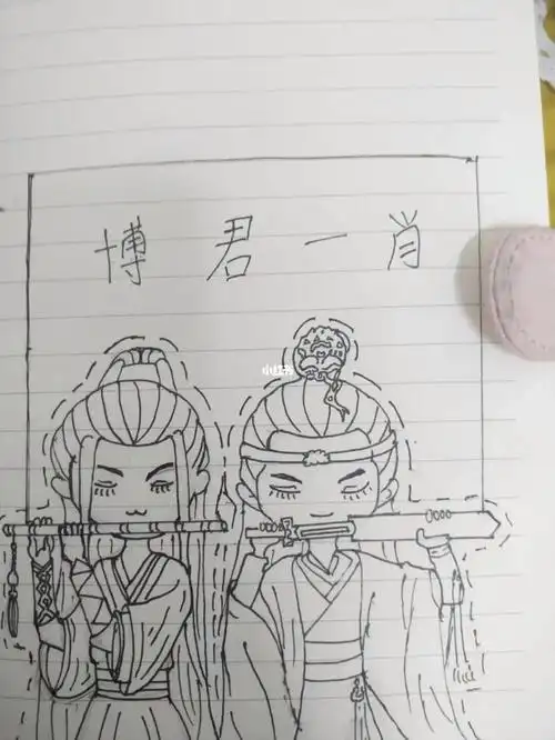 肖战王一博简笔画手绘