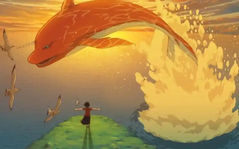 一部唯美动漫《大鱼海棠》少年舍身救姑娘,死后化身成了一条大鱼