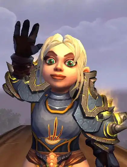 板甲幻化:青色系大眼萌妹 感受侏儒的力量吧!-魔兽世界