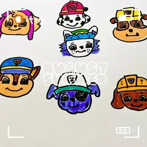 汪汪队简笔画哈哈哈哈