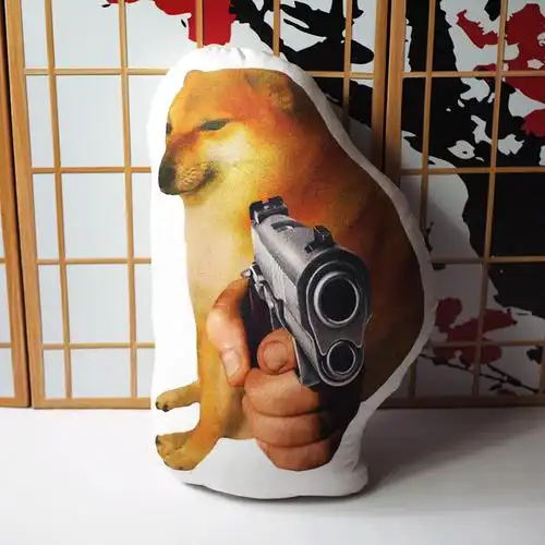 cheems废柴迷惑doge沙雕肌肉柴犬搞笑抱枕毛绒动漫毛绒