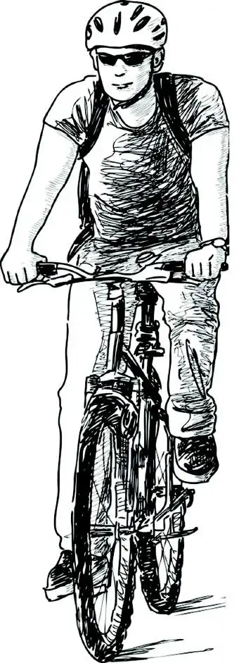 手绘骑行