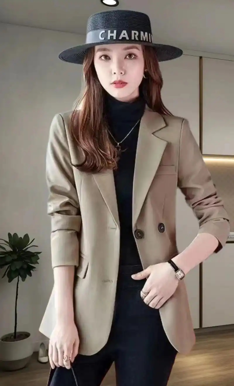 今年流行的韩版小西装,真的能显 - 抖音