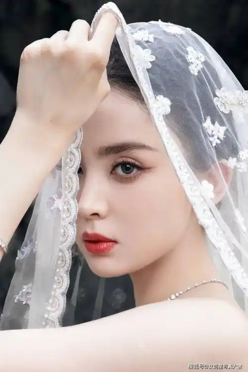 【古力娜扎性感写真美图】白纱裙装,优雅美艳,elle风尚大典造型_赞誉