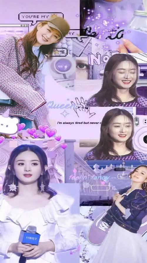 赵丽颖唯美拼接高清手机壁纸_明星_手机壁纸下载_美桌网