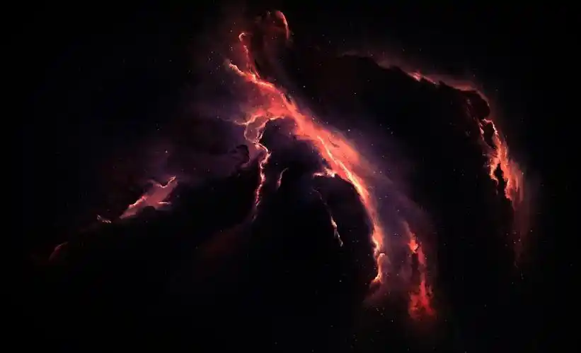 星云风光宇宙4k 黑色简约发光