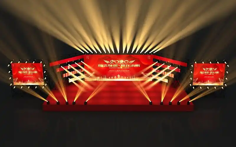 天蕴年会舞台舞美3d效果图