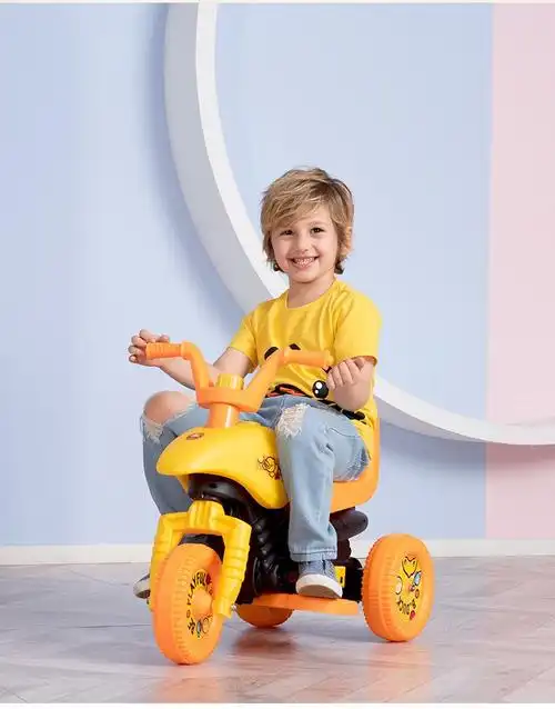小黄鸭电动车小黄鸭儿童电动车摩托车小孩宝宝玩具车女孩1一3岁可坐