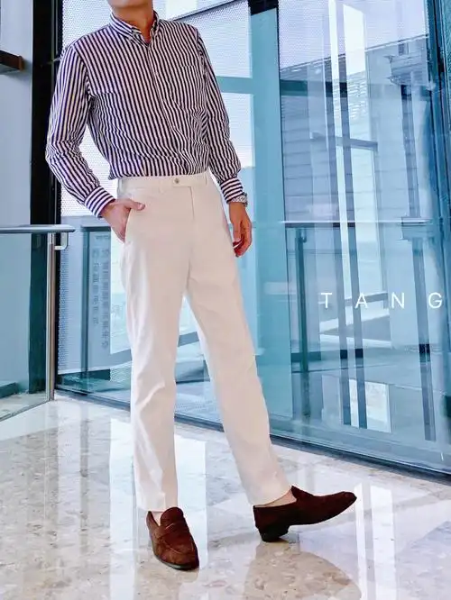 ootd清爽时尚的男生怎么能没有白裤子