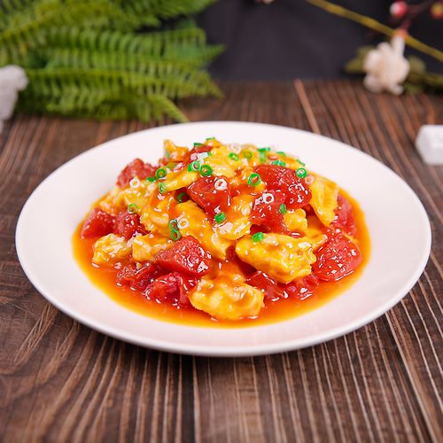 仿真番茄炒蛋 食品模型 假食物西红柿炒鸡蛋炒菜美食饭店菜品假菜