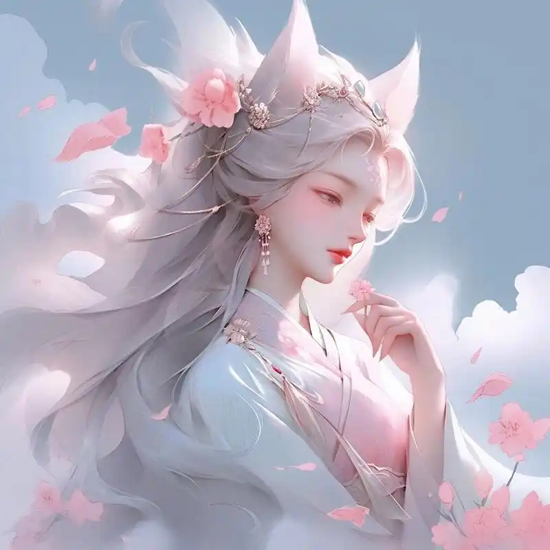 情侣头像|仙仙的狐狸02 这组狐狸耳恋人头像,不仅仙气十足,更带有