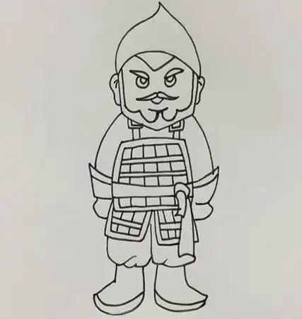 古代士兵简笔画