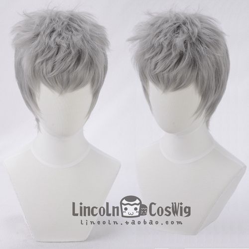 lincoln 鬼泣5 尼禄 nero 灰色 角色造型超短cos假发 银灰色短发