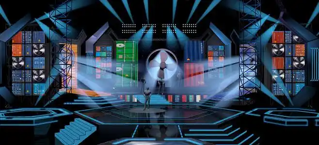 舞台造型136舞台设计舞美设计中国风舞台创意舞台互动区互动合影互动