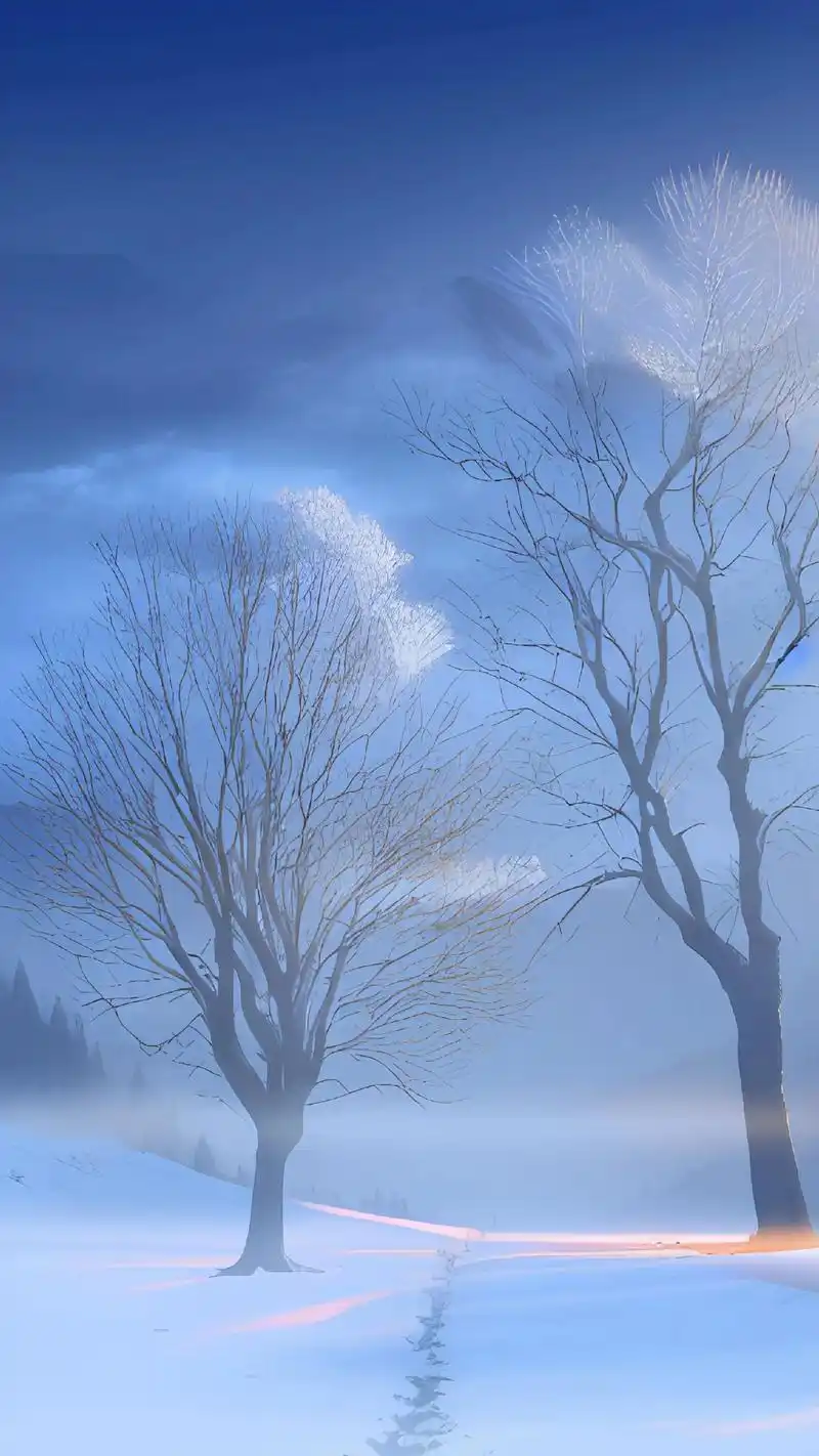 美景如画,想@谁一起去看呢……#动态壁纸 #唯美意境 #雪景 - 抖音