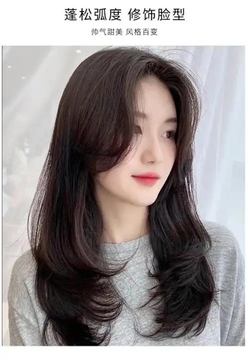 【斜八字刘海假发女】假发女真发头顶补发片自然中长发遮白发发片