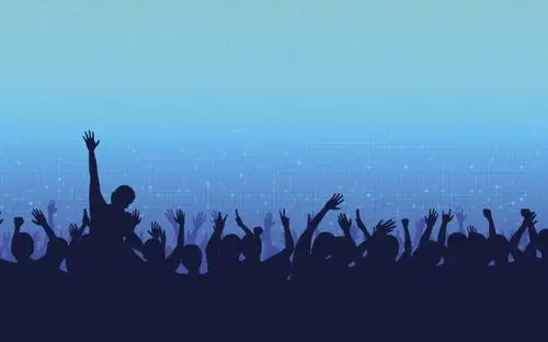 流行音乐会,人,粉色,举起手,圆点正版矢量图素材下载