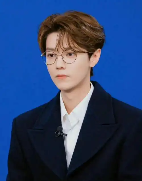 男明星金丝边眼镜造型