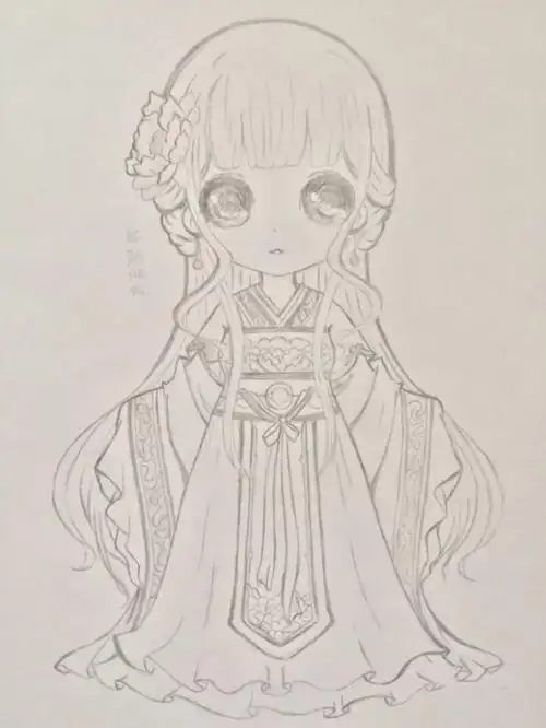 古风女孩简笔画白羊座古风女孩简笔画