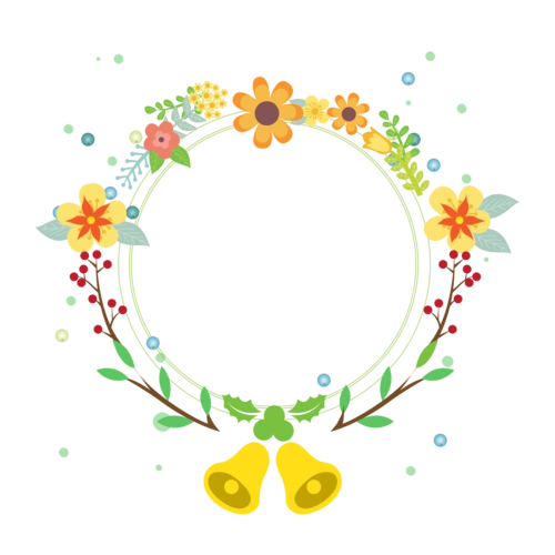 夏日小清新时尚简约花卉边框