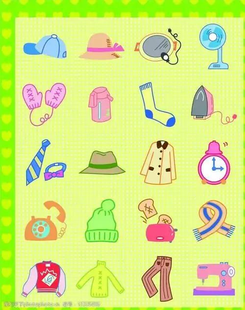 矢量生活用品图案图片