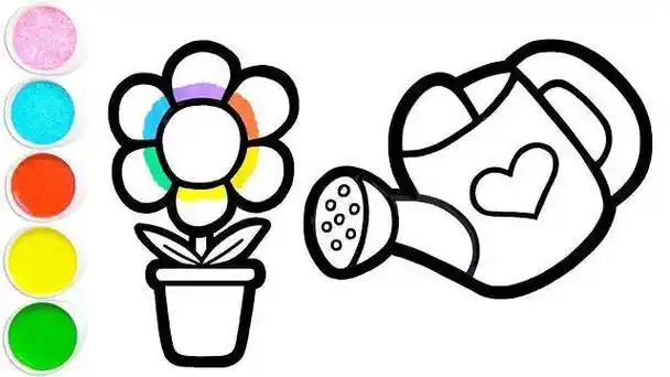 洒水壶简笔画 浇花洒水壶简笔画