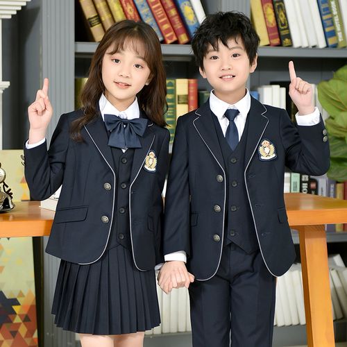 儿童西装马甲套装男女童装秋冬季演出服小学生校服班服幼儿园园服