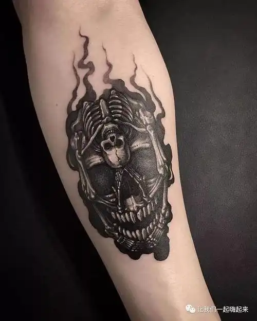 细节满分暗黑风格纹身