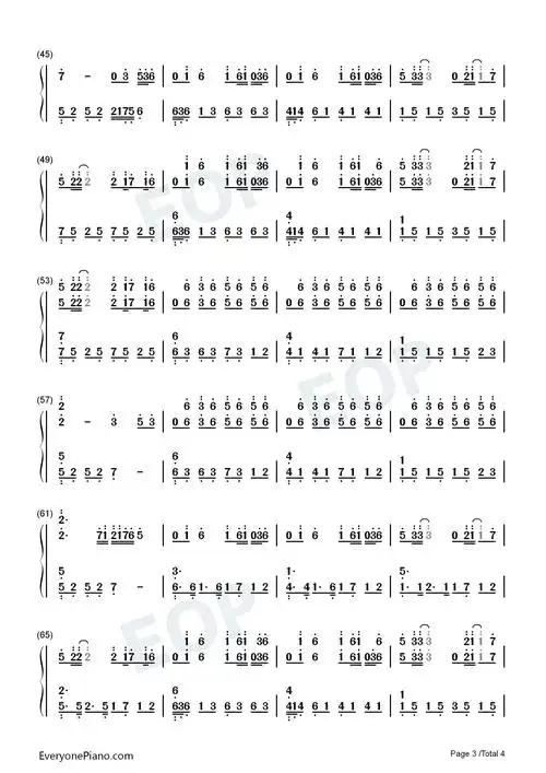 破茧-斗罗大陆动画2020年新主题曲双手简谱预览3