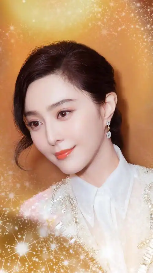 美肤红唇,范冰冰脸部特写高清图片手机壁纸