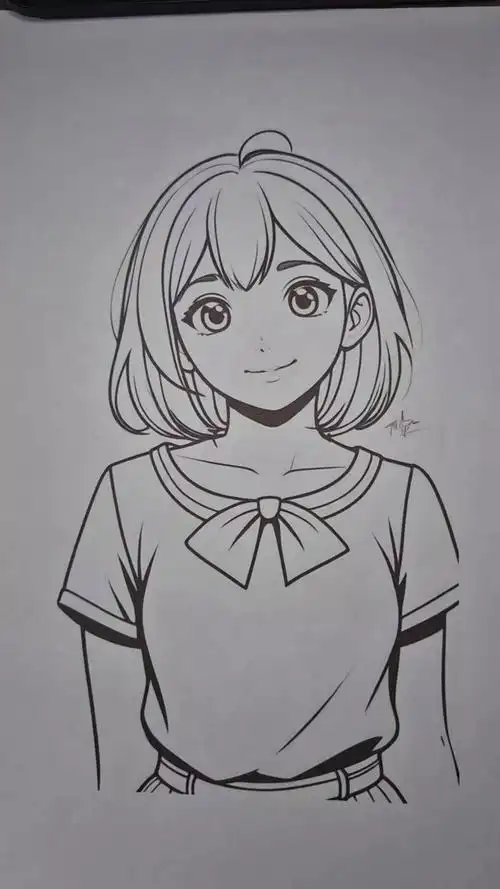 给动漫少女上色全过程,色彩渐变太绝了 #一起学画画