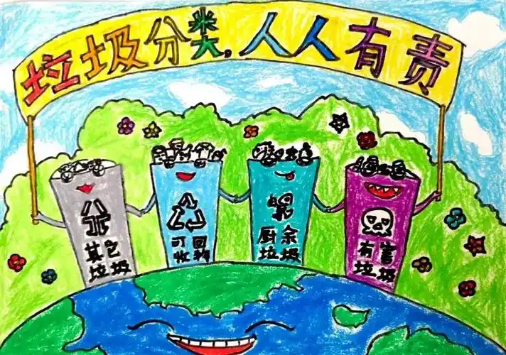 参与投票少年组北蔡镇垃圾分类创意绘画大赛来啦快来给