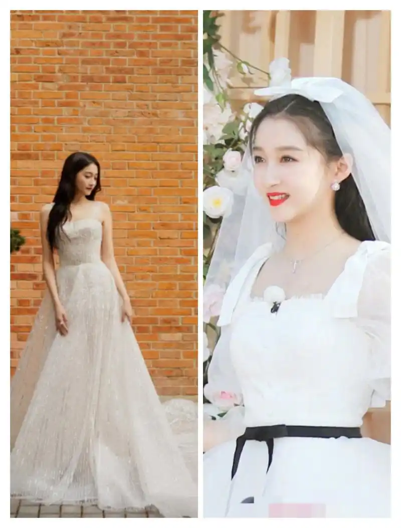 关晓彤婚纱造型,网友隔空喊话鹿晗:快把媳妇领回家吧