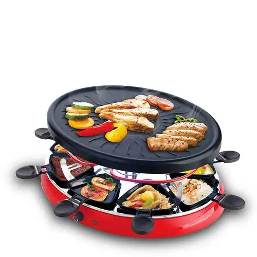 亨博sc-505c韩式烤肉锅圆形铁板烧烤盘 无烟家用电烤炉纸上烧烤炉