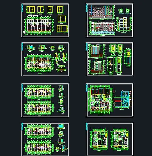 六层花园洋房全套建筑施工图图片