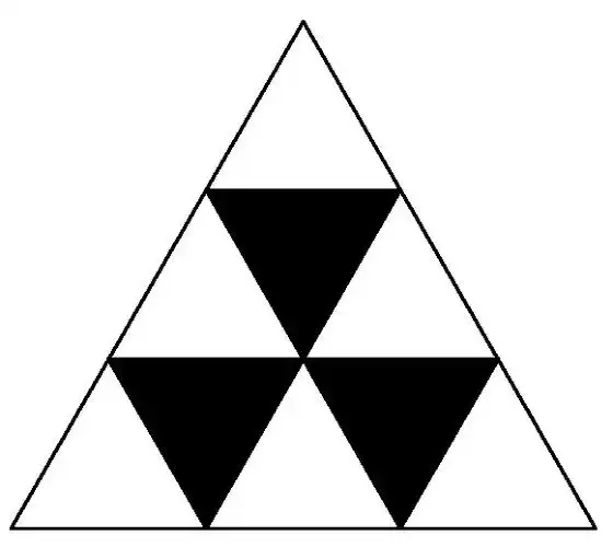 一个等边三角形花园,其中每行都均匀地栽满了花,已知一个小的等边三角