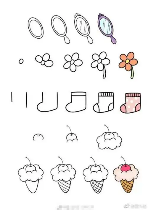 装饰品简笔画小东西 简笔画图片大全-普车都